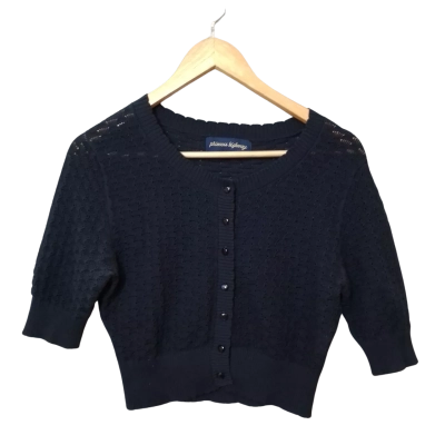 Princess Highway Women's  Size 10 Navy Blue Cropped Cardigan 