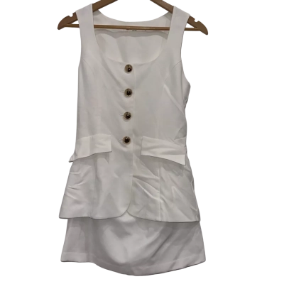  AMANDA UPRICHARD New York Womens  Size XS Mini Dress Off White / White 