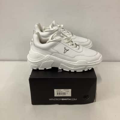 NEW - Windsor Smith Carte White Leather Sneakers Size 9