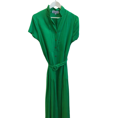 GrayLabel Womens Dress Size 12 Short Sleeve Maxi Green 