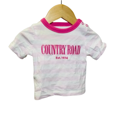 COUNTRY ROAD Kids Size 0-3m Tee Pink  