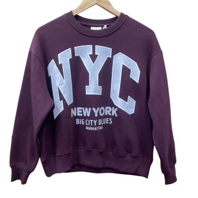 Pull & Bear Maroon NYC Jumper Size S