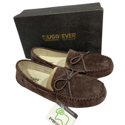 UGG Eversheepskins Chocolate Summer Moccasins Size 44 (Men’s 11/ Ladies 13)