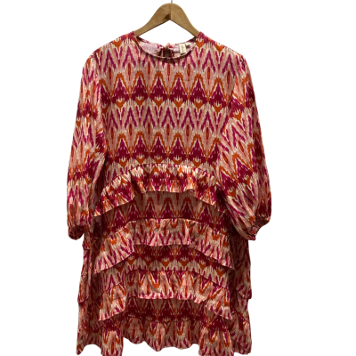 Adorne 100% Linen Patterned Dress