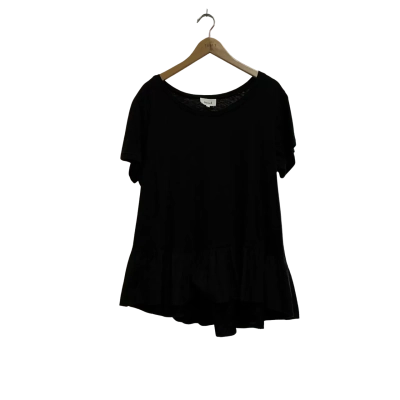 Seed Womens  Size L Short Sleeve Top Black  