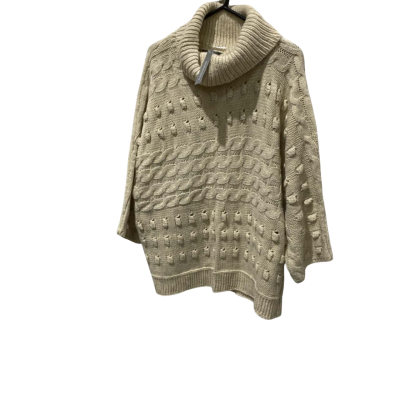 Suzannegrae Womens  Size L/XL Roll Neck Jumper Neutral 