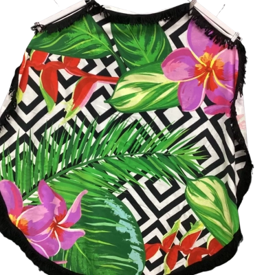 New - Cotton Beach Microfibre Round Tropicsl Beach Towel 140 x 140cm