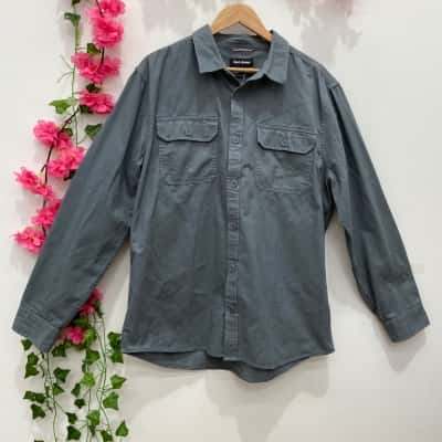 Just Jeans Mens  Size XL Long Sleeve Shirt Slate