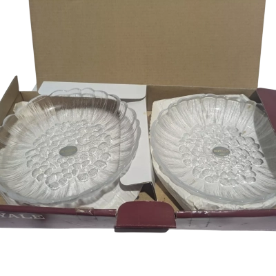 Royale clear pressed glass dessert/fruit bowls