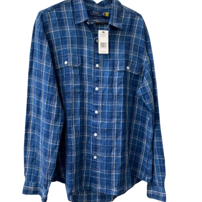 Polo Ralph Lauren Blue Checkered Longsleeves Size XL 