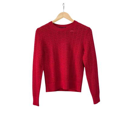 Saba Womens  Size XS Crochet Jumper Red RRP $199