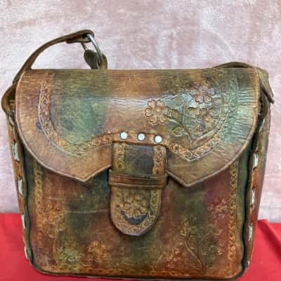  Women's Vintage Leather Cross Body Bag Handmade