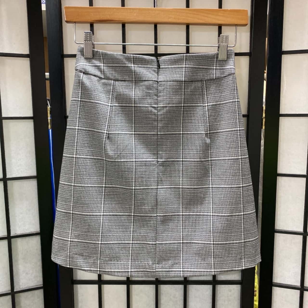 Kookai Womens Size 34 Mini Black / white checked Skirt (s)