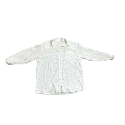 BNWT Subtitled Avah Oversized White Linen Shirt Size XS/S