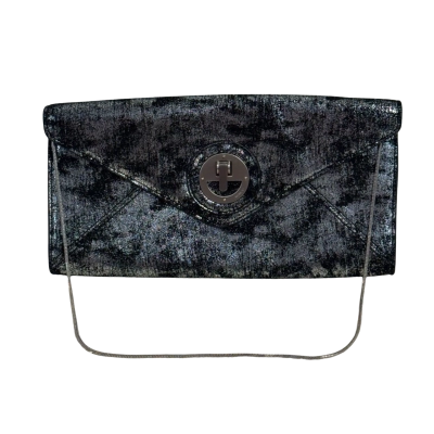 MIMCO Monarch Clutch Handbag/Purse in Black and Silver