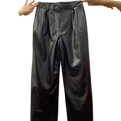 Country Road Womens Size 12 Leather Pants Black  