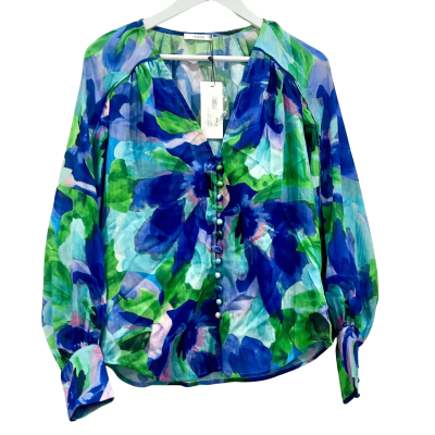 BNWT Sheike Monet Floral Print Long Shirt Size 10 RRP $129.99