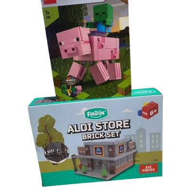 Lego and Findin . Minecraft and Aldi store 