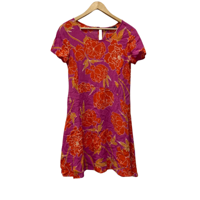 Mister Zimi Womens  Size 10 Floral Dress  Orange / Pink  