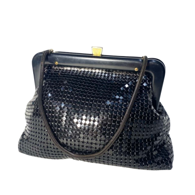 Vintage Duramesh by Glo International Black Mesh Handbag 