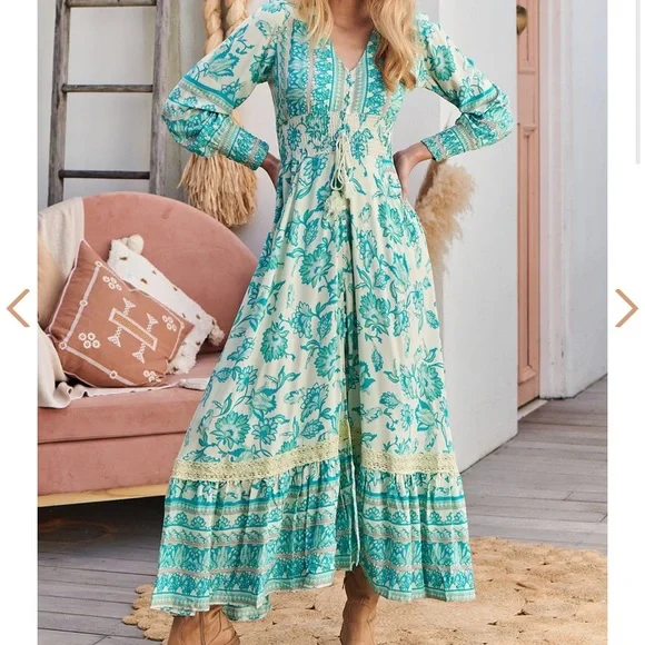 ⚜️Jaase Australia Floral Dresses マキシ Jaase Endless Summer Magnolia Print Floral Maxi Dress | eBay