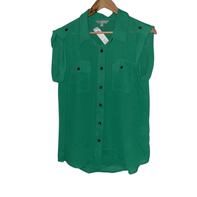 Suzannegrae Women's Size 12 Sleeveless Shirt Green 