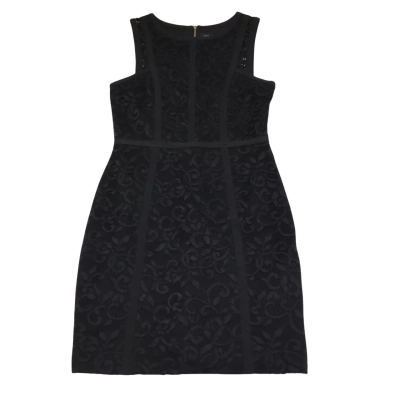 Forever New Size 10 Sleeveless Black Dress With Delicate Lace Overlay
