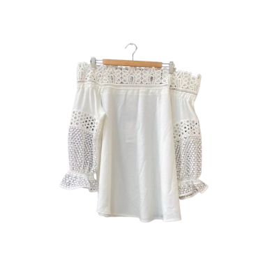 Seed Size 12 Off-the-shoulder Top White BNWT