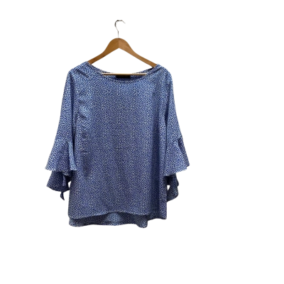 Serafina Womens Size L Blue Top