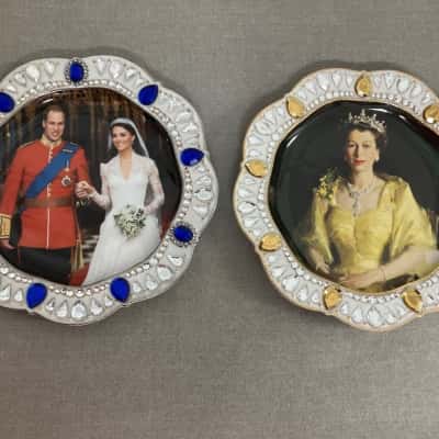 The Bradford Exhange, two numbered plates: “A Royal Wedding” and “Queen Elizabeth II” 