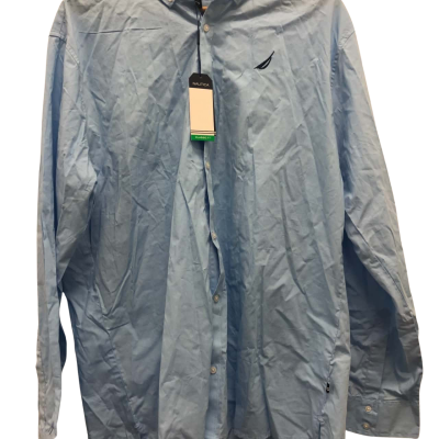 Nautica Mens  Size XXL Long Sleeve Shirt Blue BNWT$109