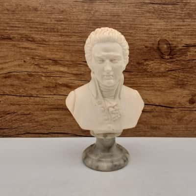 Vintage Mozart Bust on Marble Base
