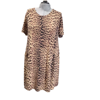 TS Animal Print Short Sleeve Dress Size S
