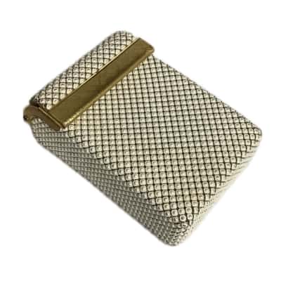 Glomesh Womens Vintage Cigarette Case Gold / White 
