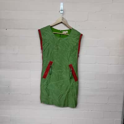 Marni Green Silk and Copper Ammonia Dress