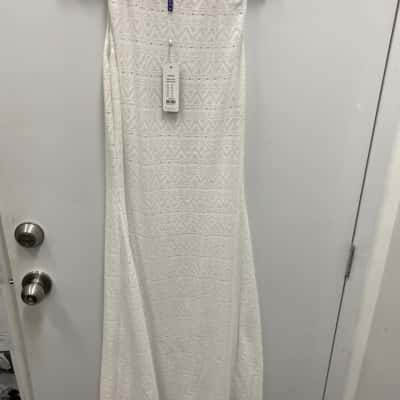 Womens  Size XL Maxi Dress White 