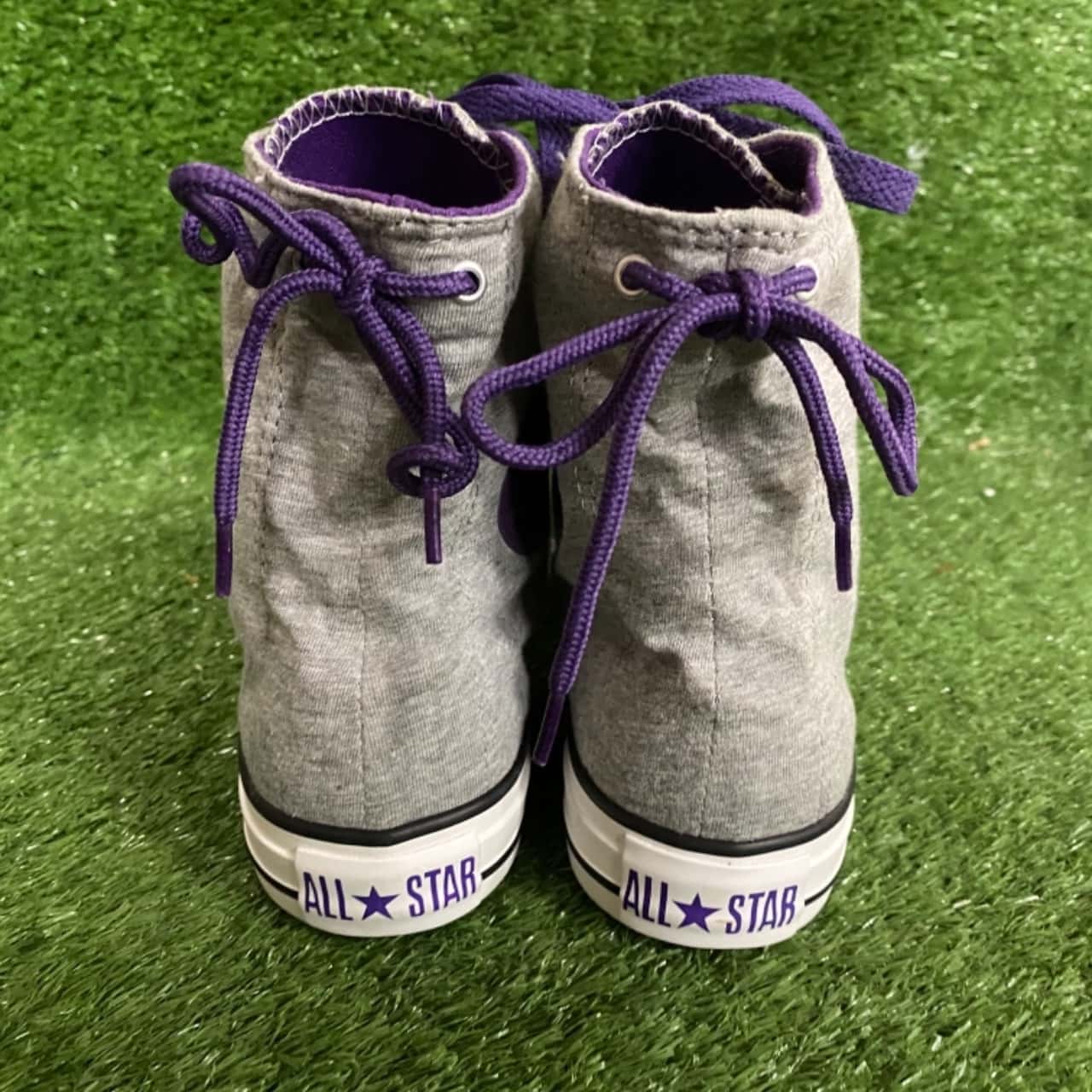 purple grey converse