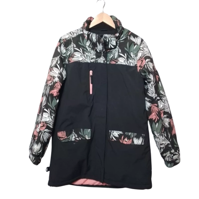 Chute Women's Size 12 Black, Green and Pink Winter Jacket 