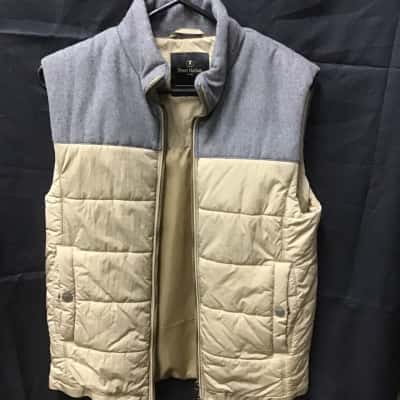 Trent Nathan Mens  Size S Puffer / Vest Grey / Khaki 