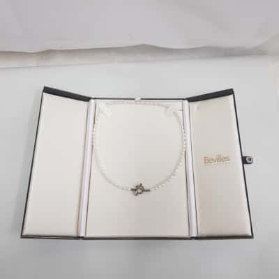 Bevilles Womens Beaded Necklace Pearl with Box