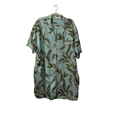 Peter Alexander Womens nightdress  with Tropical Leaf Print and Pockets Size 3 Green 