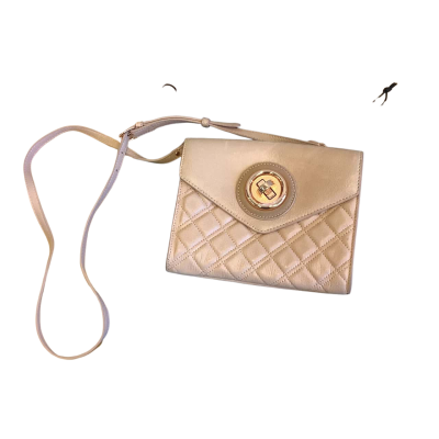 In Dust Bag Mimco Women's Leather Cross Body Bag Metallic Pink  
