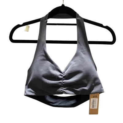 BNWT Elite Eleven Halter Scrunch Bra Size XL Charcoal HTHT