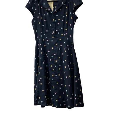 Princess Highway Womens  Size 8 Shirt Dress Navy Blue / Polka Dot 