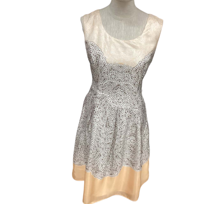 NEW - Laura Ashley Womens  Size 12 Sleeveless Dress  Brown / Orange / Pattern 