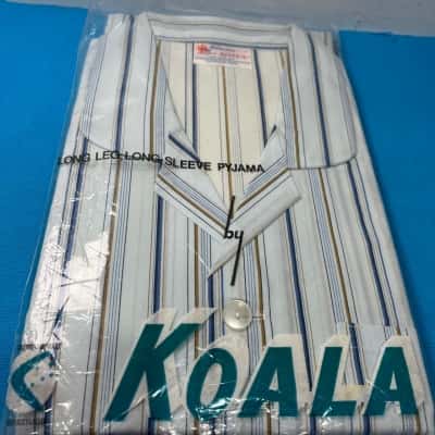 Vintage Koala Cotton Mens PJ’s Blue Size L Pattern Size L in original packaging 