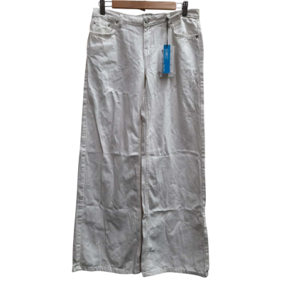 New With Tags NA-KD Size 34 Soft Rigid Low Waist Wide Leg Jeans