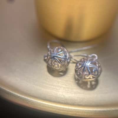  Stirling silver (925) ornate earrings 