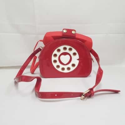  Womens Telephone Handbag Red 