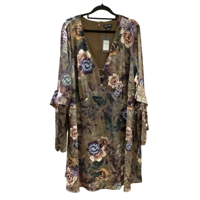 City Chic Womens  Size XL Formal Dress Brown / Floral RRP $139.95